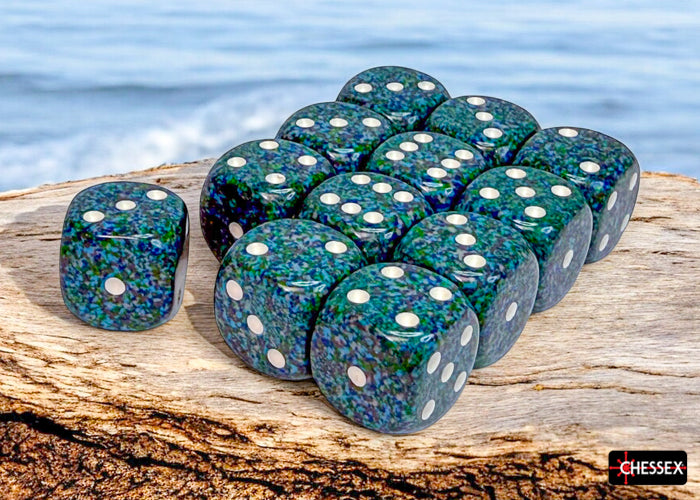 Speckled Sea 16mm d6 Dice Block (12 dice)