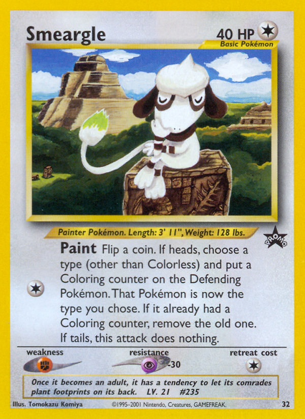 wizards of the coast pokemon card value Smeargle (32) [Wizards of the Coast: Black Star Promos]