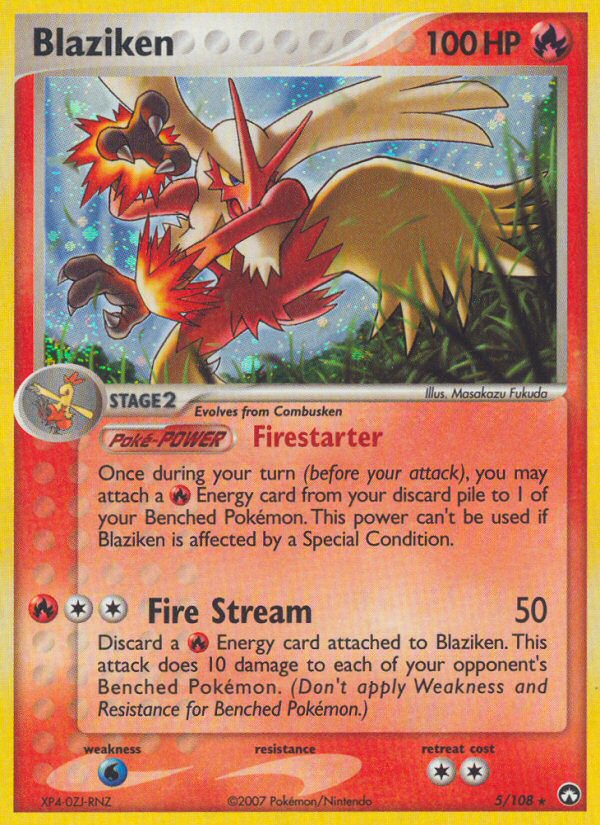 pokemon blaziken ex card Blaziken (5/108) [EX: Power Keepers]