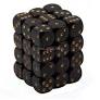 Chessex Dice: Opaque - 12mm D6 Black/Gold (36)