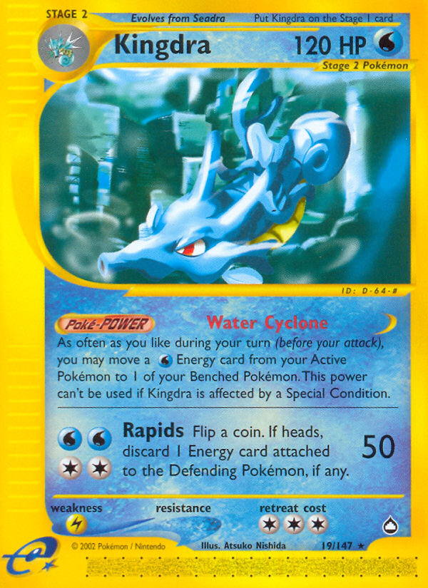 pokemon card kingdra Kingdra (19/147) [Aquapolis]