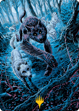 Untamed Pup Art Card (Gold-Stamped Signature) [Innistrad: Midnight Hun