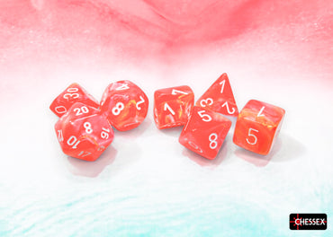 Festive Dahlia/white Luminary Polyhedral 7-Dice Set Your Cost:  $11.98 SKU: 27553 UPC: 601982046026 Please select the address you want to ship to Availability: In stock 1 Add to cartAdd to wishlistEmail a friend Share: