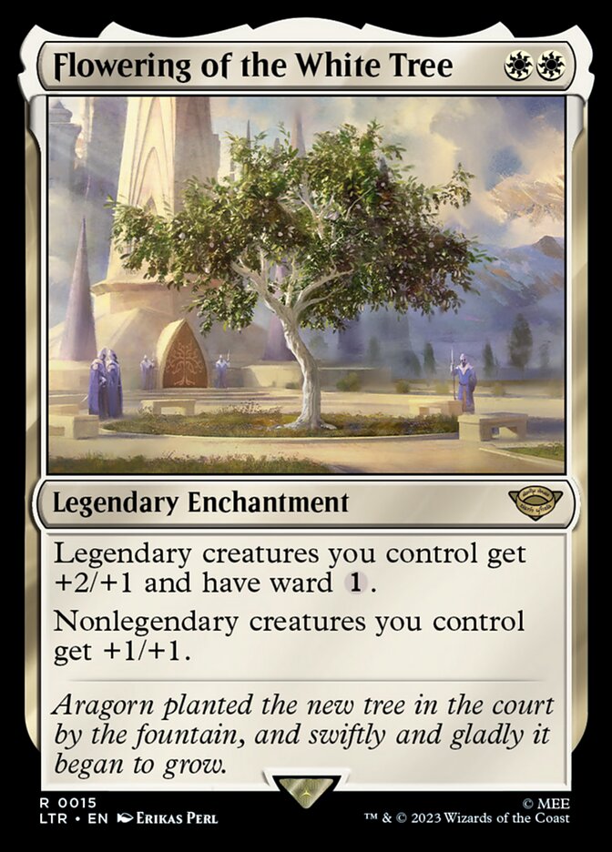 lotr mtg cards Mtg Tales of Middle-Earth Rare Flowering of the White Tree #15