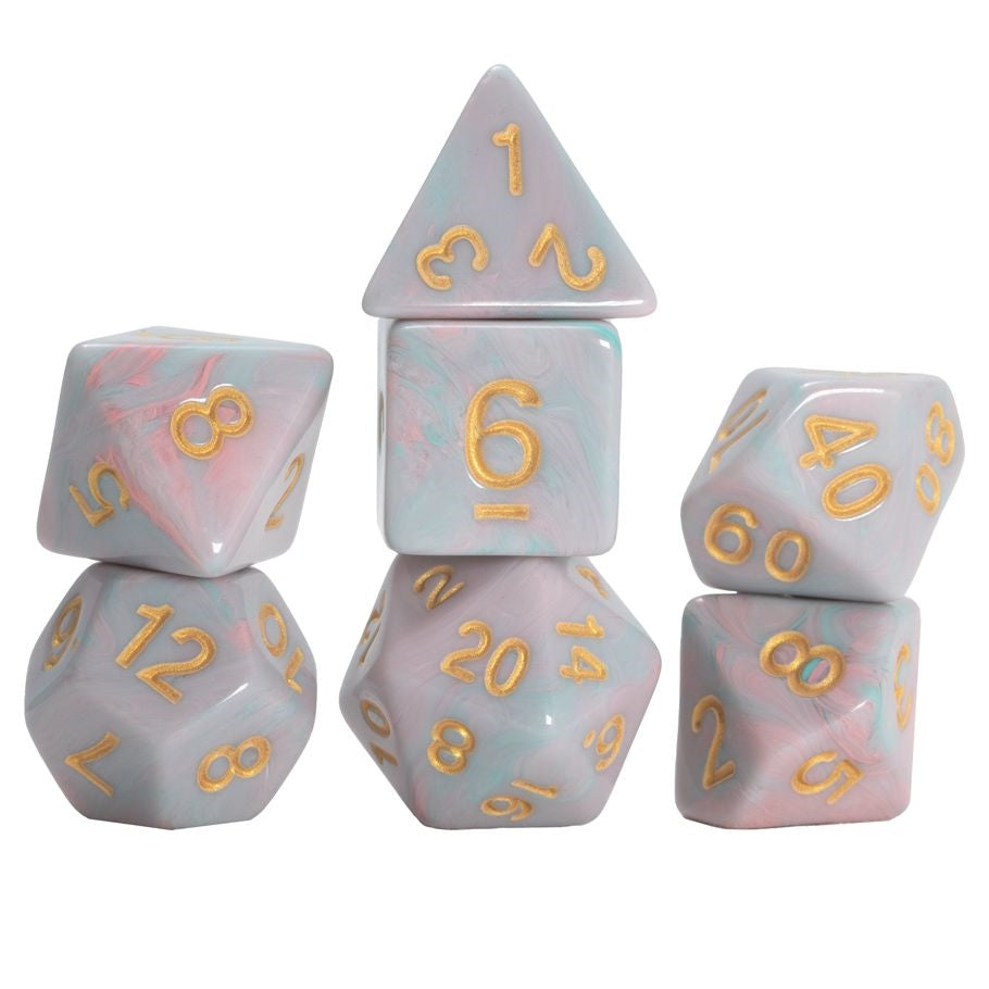 Sirius Dice: 7-Set Pink Unicorn
