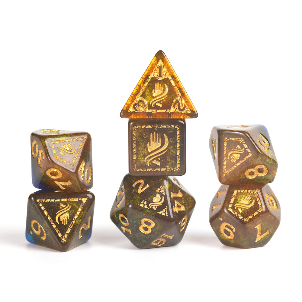 Dungeons & Dragons: Adventure Dice - Monk Blue/Gold