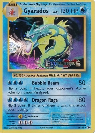 Gyarados (34/108) (XY Evolutions Prerelease) [XY: Black Star Promos]