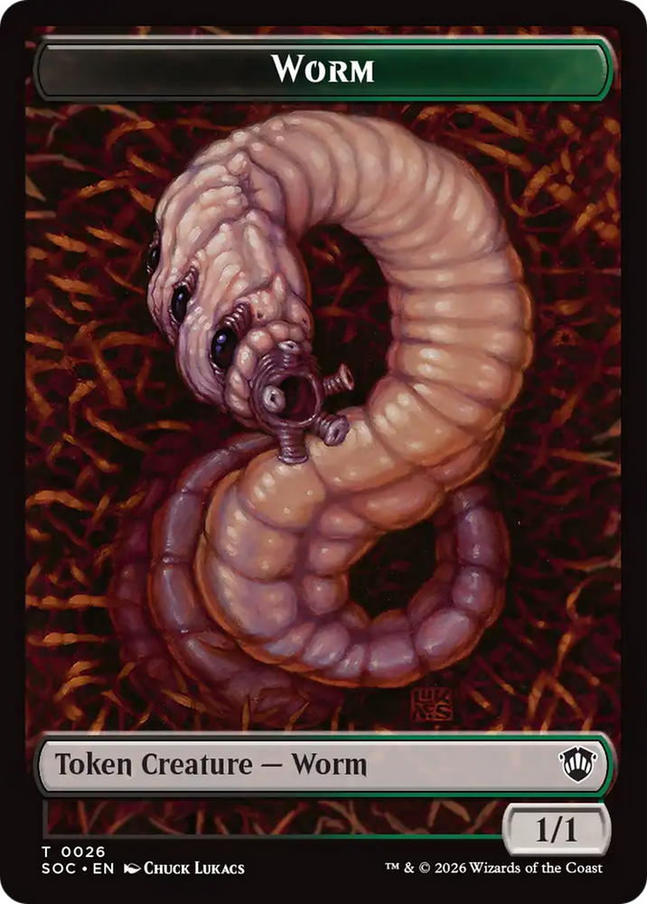 Eldrazi Spawn // Worm Double-Sided Token [Secrets of Strixhaven Commander Tokens]