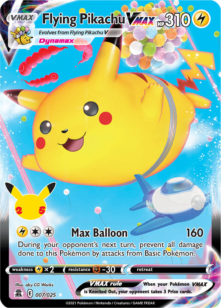 shiny pikachu pokemon go card Flying Pikachu VMAX