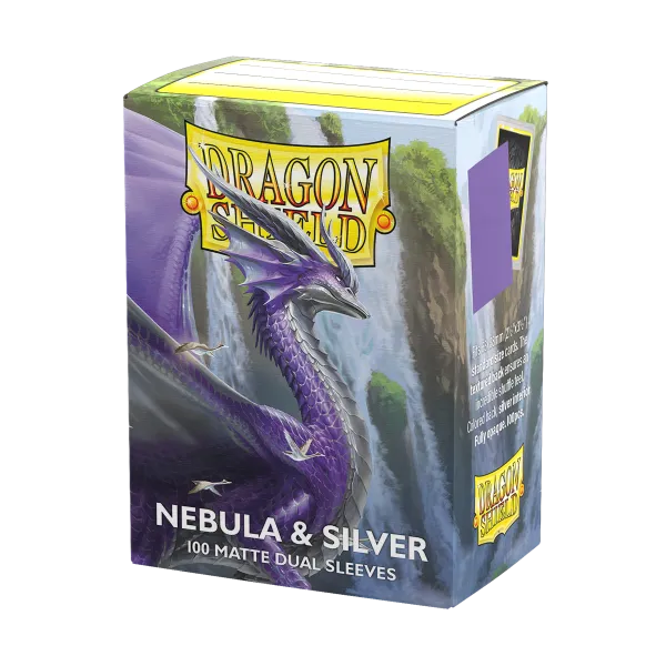 dragon shield sleeves dual matte nebula and silver