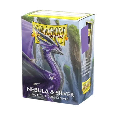 dragon shield sleeves dual matte nebula and silver