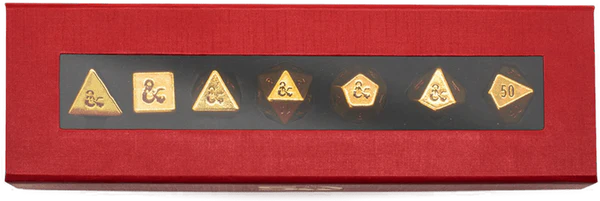 Ultra Pro Dungeons and Dragons Heavy Metal 7 Dice Set 50th Anniversary