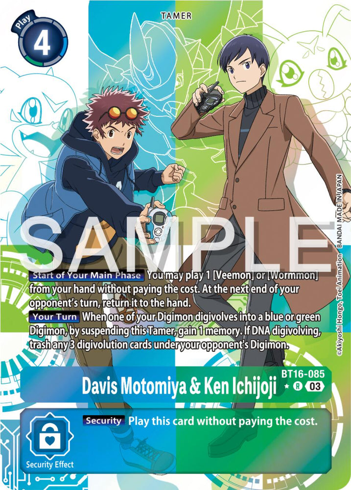 Davis Motomiya & Ken Ichijoji [BT16-085] (Alternate Art) [Beginning Observer]