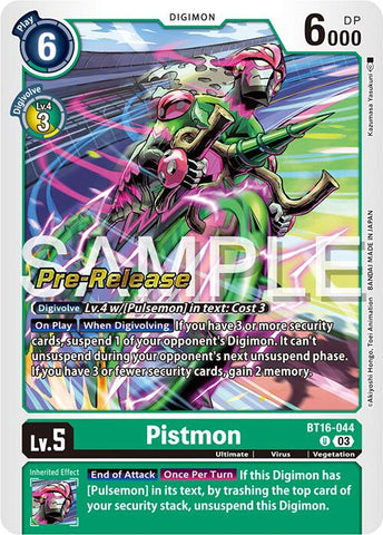 Pistmon [BT16-044] [Beginning Observer Pre-Release Promos]