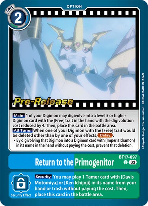 Digimon Secret Cris Return to the Primogenitor BT17-097