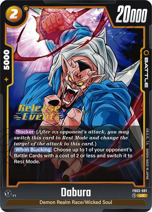 Dabura (FB03-081) [Raging Roar Release Event Cards]