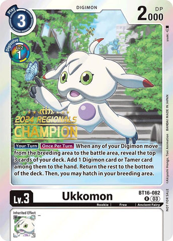 Ukkomon [BT16-082] (2024 Regionals Champion) [Beginning Observer]