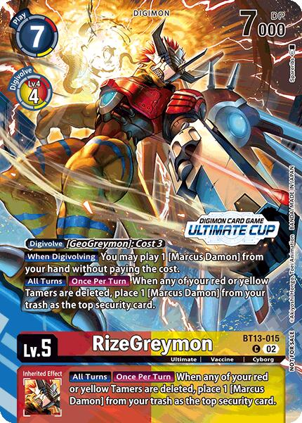 RizeGreymon [BT13-015] (Ultimate Cup 2024) [Versus Royal Knights Booster]