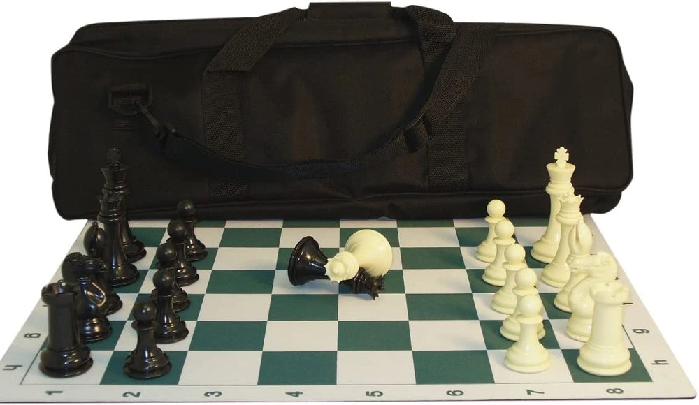 Chess: Pro Chess Tournament Set with Triple-Weight Pieces (4` King)