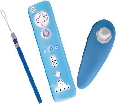Wii Remote & Nunchuk Skins (Blue)