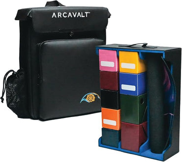 TCG Backpack for Trading Cards and Players | MTG Card Box, Rigid Compartment, Fits Deck Boxes & Binders | Water Resistant, Reinforced Premium Storage Bag with Shoulder Straps