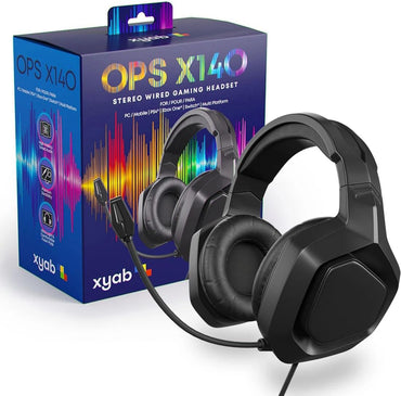 XYAB Stereo Wired Gaming Headset w/Mic for PS4 Xbox One Switch PC – Universal 3.5mm