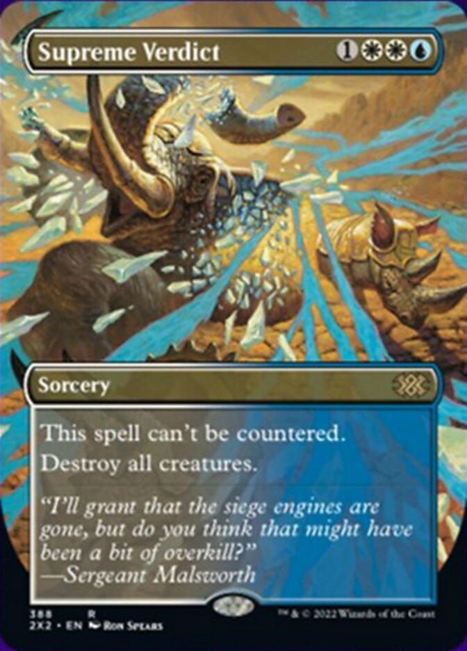 mtg double masters borderless cards Mtg Double Masters 2022 Supreme Verdict (Alternate Art Borderless)