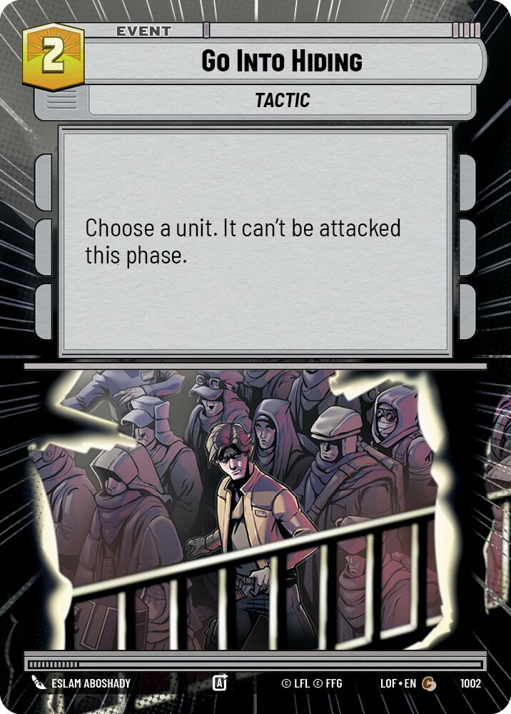 Go Into Hiding (1002) (Hyperspace Foil) (1002) [Legends of the Force]