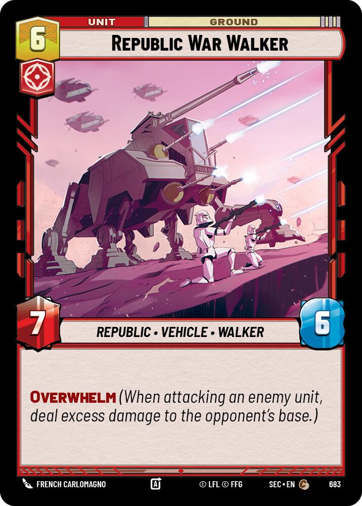 Republic War Walker (683) (Foil) (683) [Secrets of Power]