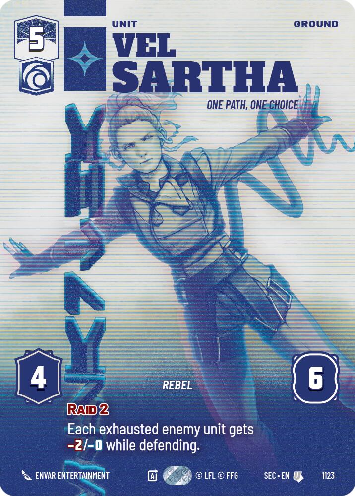 Vel Sartha - One Path, One Choice (Prestige Foil) (1123) (1123) [Secrets of Power]