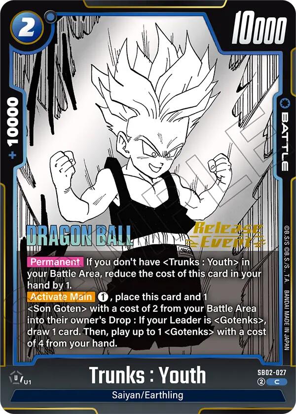 Trunks : Youth [Manga Booster 02 Release Event Cards]