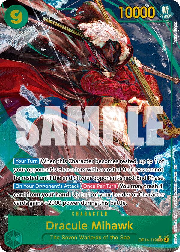 Dracule Mihawk (OP14-119) (Alternate Art) [The Azure Sea's Seven]