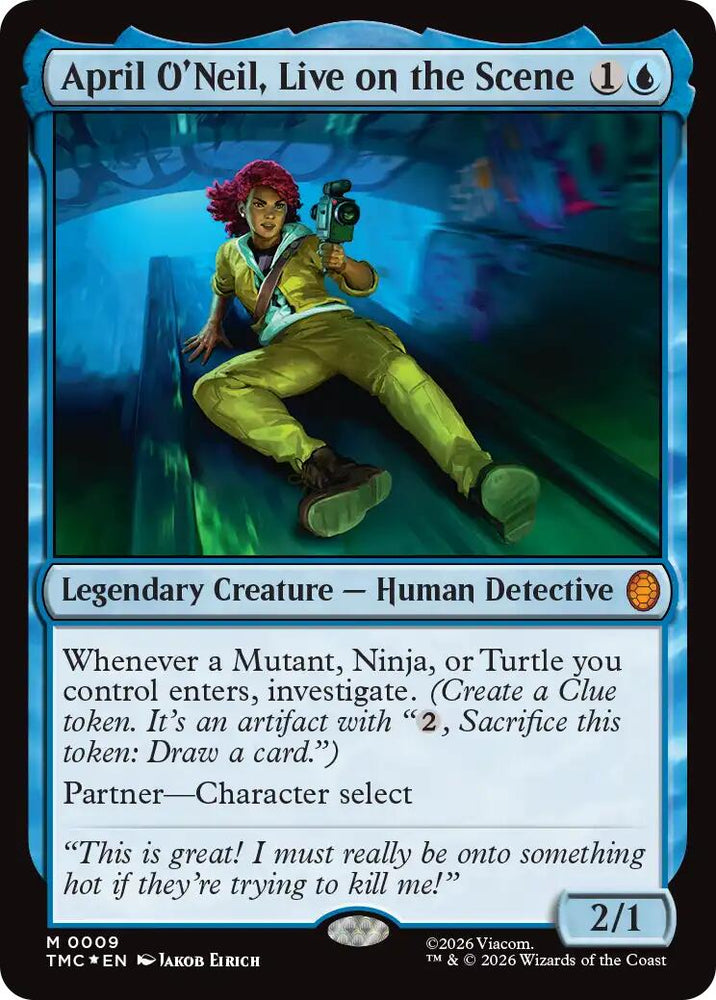 April O'Neil, Live on the Scene (Surge Foil) [Teenage Mutant Ninja Turtles Commander]