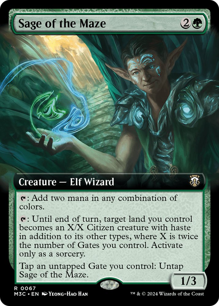 Sage of the Maze (Extended Art) (Ripple Foil) [Modern Horizons 3 Commander]