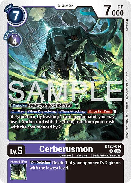 Cerberusmon [BT26-074] [Timeless Bonds]