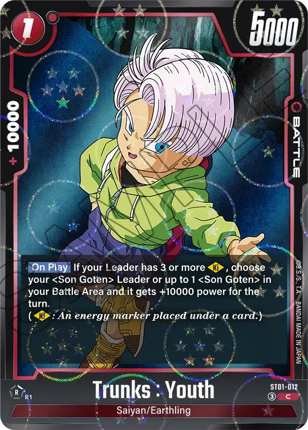 Trunks : Youth (ST01-012) (Dragon Ball Pattern) [Story Booster 01]