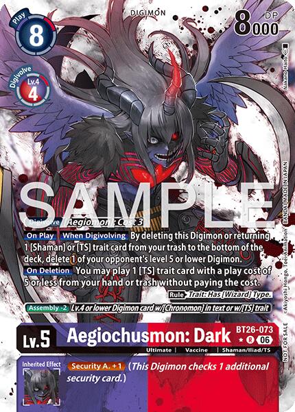 Aegiochusmon: Dark [BT26-073] (Alternate Art) [Timeless Bonds]