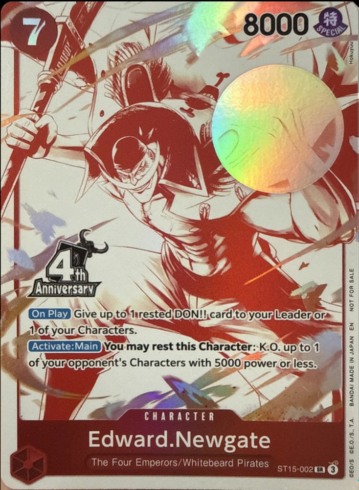Edward.Newgate (4th Anniversary Treasure Campaign Pack) [One Piece Promotion Cards]