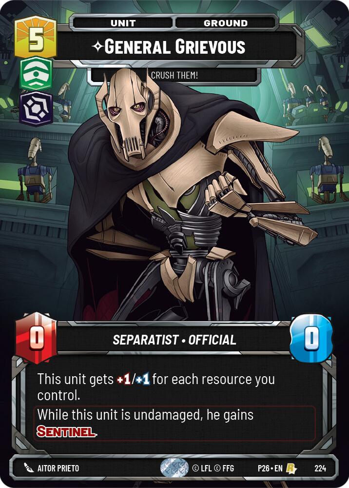 General Grievous - Crush Them! (224) (Foil) (224) [Sector and Regional Promos: Season 2]