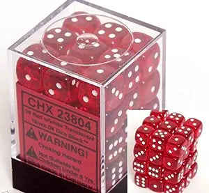 Chessex Translucent Red/White