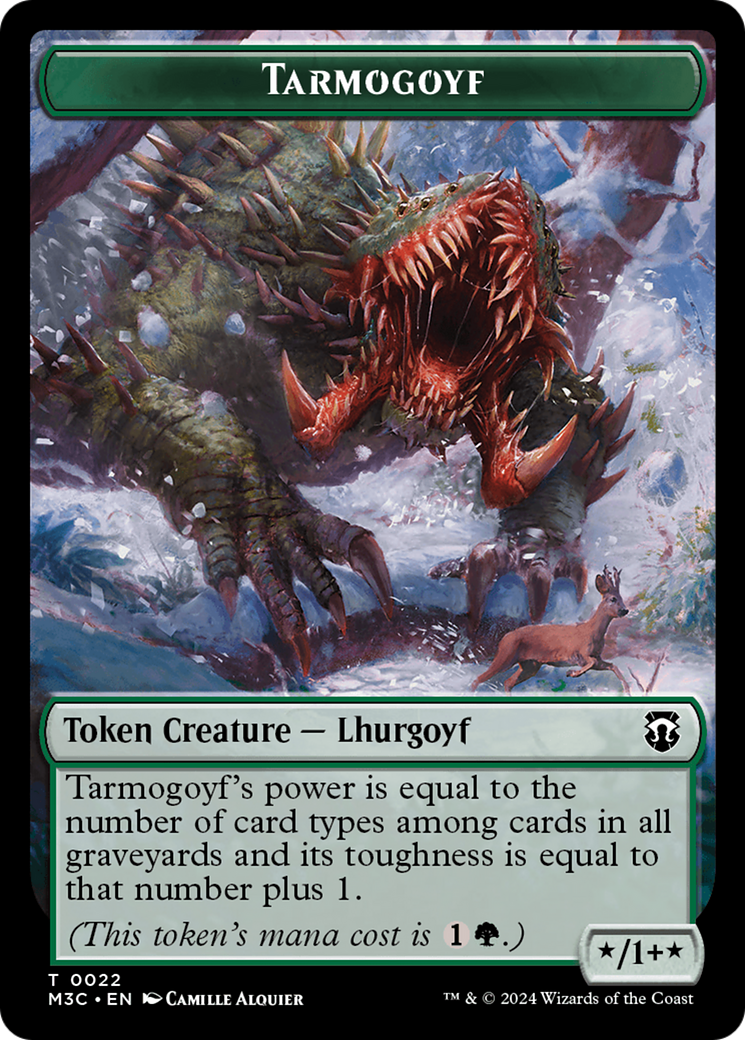 Tarmogoyf (Ripple Foil) // Saproling Double-Sided Token [Modern Horizo