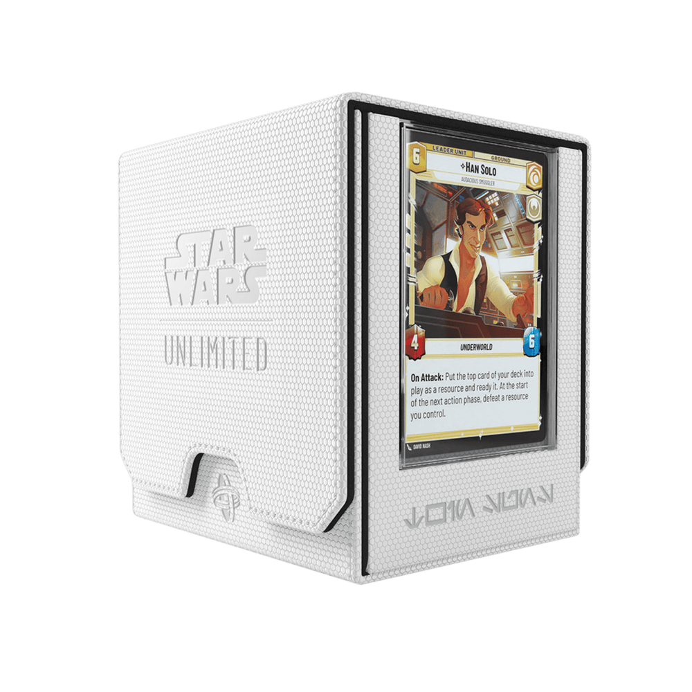 Gamegenic Deck Box: Star Wars Unlimited - Twin Suns Deck Pod - White &Black