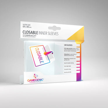 Closable Inner Sleeves 100 pack Gamegenic