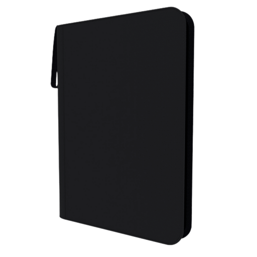 Arcane Fortress Binder: Solid Color Black - Zippered, Toploader (9-Pocket)
