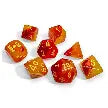 Polyhedral Dice Set: Lab Dice: Gemini Gellow Luminary Red/yellow
