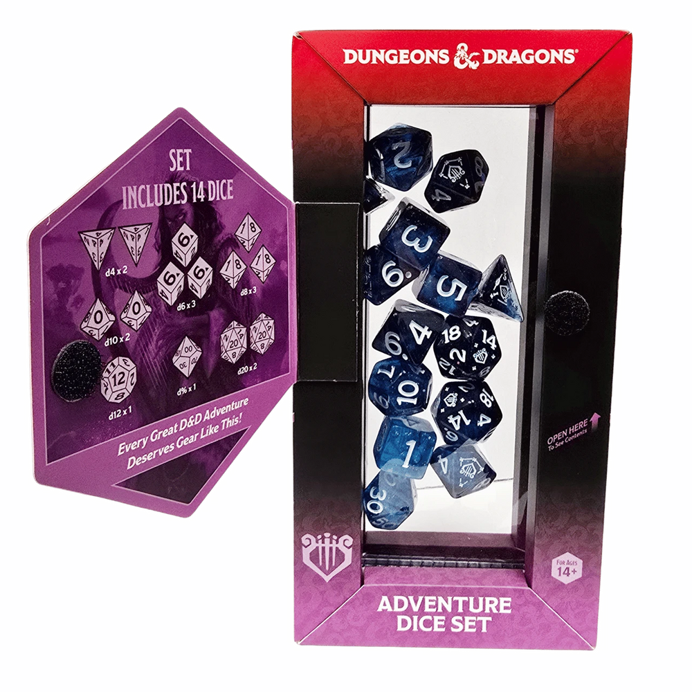 Dungeons & Dragons Adventure Dice Set - Bard - Blue/Black