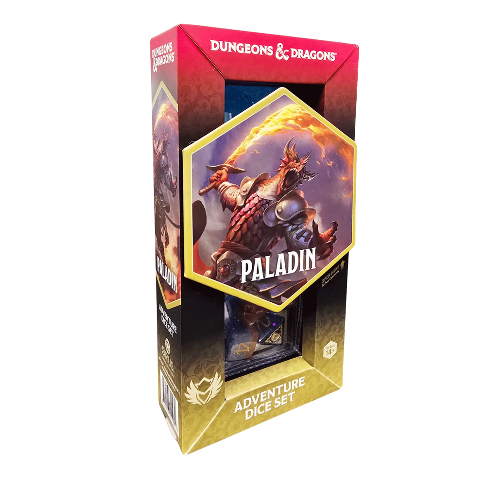 Sirius Dice: Dungeons & Dragons Adventure Dice Set - Paladin - Orange/Blue