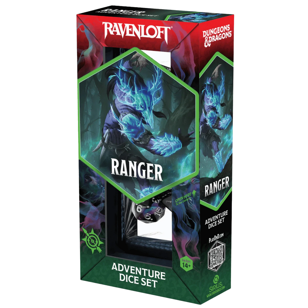 Sirius Dice: Dungeons & Dragons Adventure Dice Set - Ranger - Black/Blue (14)