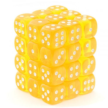 Translucent: 12mm D6 Yellow/White (36)