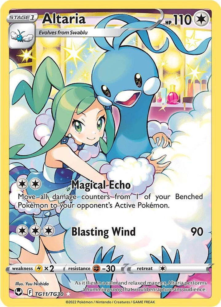 Altaria 2022 Pokemon Silver Tempest Trainer Gallery Ultra Rare #TG11 PSA Authenticated 10 Card